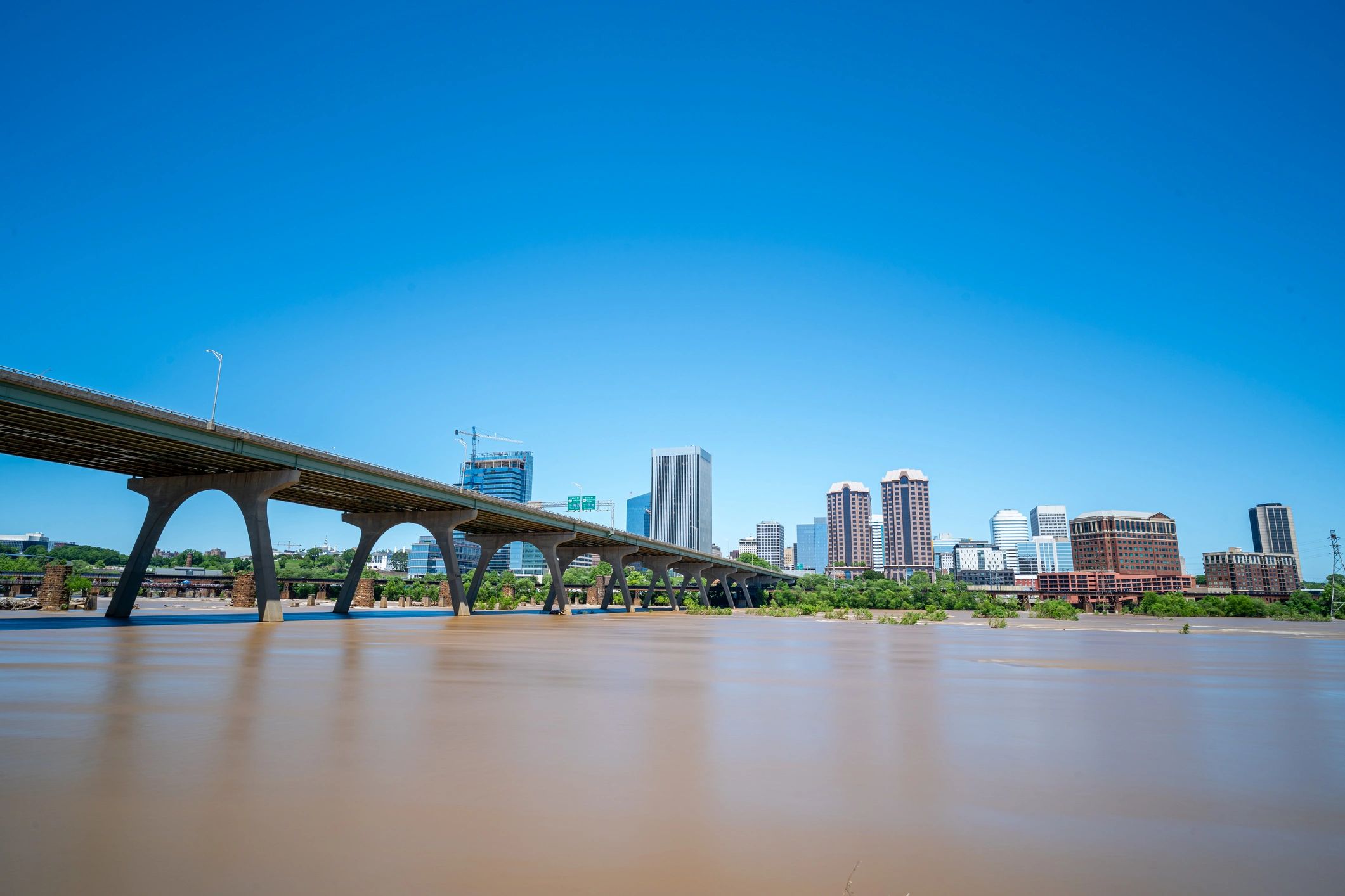 Richmond, Virginia skyline on a clear day